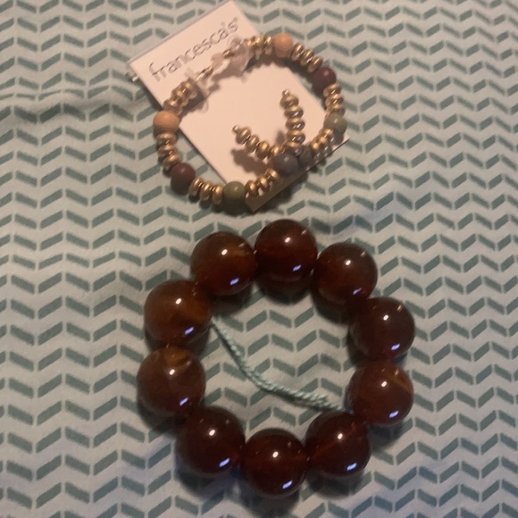 Brown Bubble stretch bracelet - Picture 6 of 7